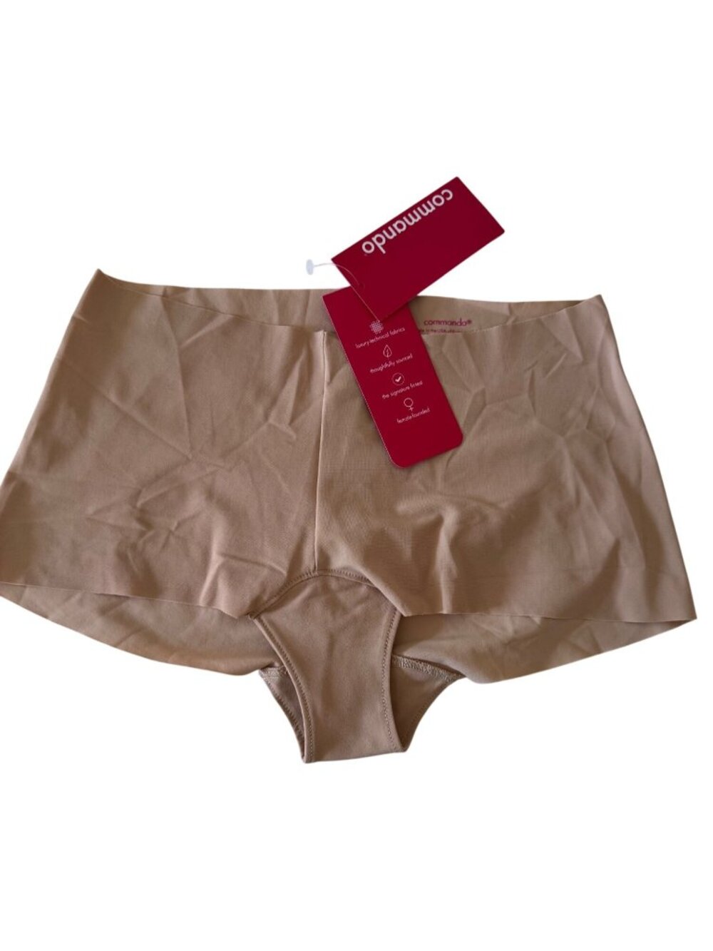 Commando Classic Boy Shorts Size S/M Beige NWT Underwear